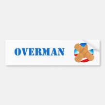 OVERMAN bumper sticker