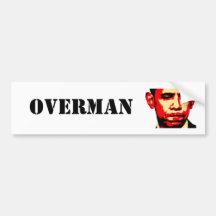 OVERMAN bumper sticker