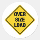 Oversize Load Round Sticker