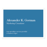 Oversize white border solid colbalt blue classic business cards