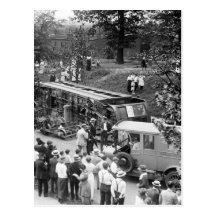 Overturned Street Car, 1910s Post Card
