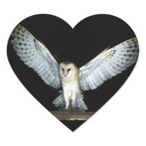 Owl (6) heart sticker
