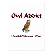 Owl Addict Post Card