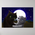 Owl and Cat Poster