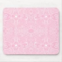 Owl and Firefly Lace Mouse Pad