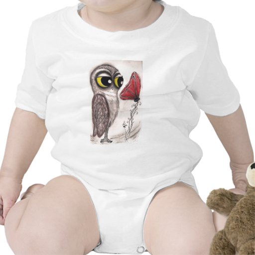 Owl and the Red Poppy T-shirts