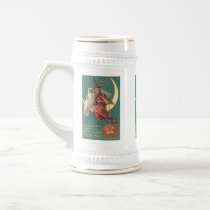 Owl and Witch Vintage Halloween Mugs, Steins