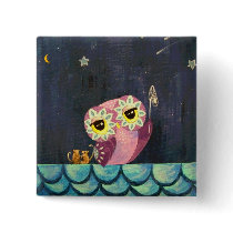 Owl Art - Catch A Falling Star Pin