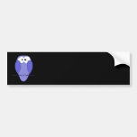 Owl at Night. Blue, Black. Bumper Sticker