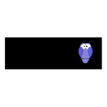 Owl at Night. Blue, black. Business Cards