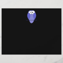 Owl at Night. Blue, black. Custom Flyer