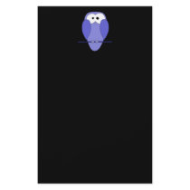 Owl at Night. Blue, Black. Personalized Flyer