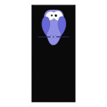 Owl at Night. Blue, Black. Personalized Rack Card