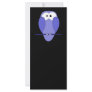 Owl at Night. Blue, Black. Personalized Rack Card
