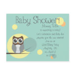 Owl Baby Shower - Boy Postcard Invitations