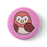 Owl button pink
