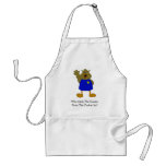 Owl Cartoon Cop Shouting Aprons