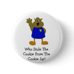 Owl Cartoon Cop Shouting Buttons