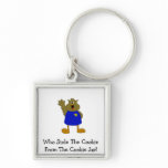 Owl Cartoon Cop Shouting Key Chains