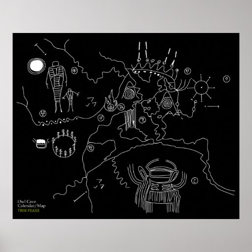 Owl Cave Map - Twin Peaks Posters