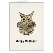 Owl Collage Card