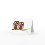 Owl couple on a branch cards
