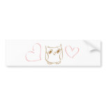 Owl Doodle Bumper Sticker
