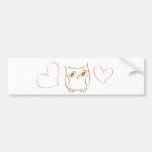 Owl Doodle Bumper Sticker