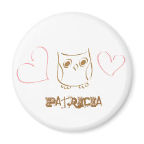 Owl Doodle Refrigerator Magnet