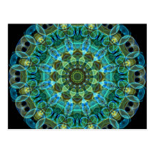 Owl Eyes kaleidoscope Postcard