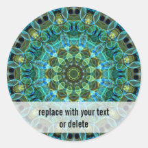 Owl Eyes kaleidoscope Round Sticker