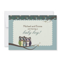 Owl Family Baby Shower for Boy