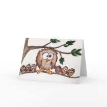 Owl family cards