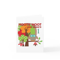 Owl First Birthday T-shirts and Gifts Card
