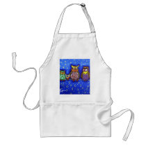 Owl Get Together Fun Folk Art Aprons