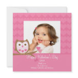 Owl HEARTS Valentine's Photo Card invitations