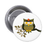 Owl in a tree Button