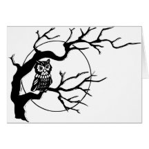 Owl in Tree Greeting Card