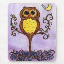Owl in Tree Mousepads