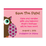 Owl Invitation Ensemble Post Cards