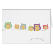 Owl Love Birds Note Cards