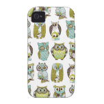 owl meeting with changeable background colour iPhone 4 covers