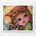 Owl Only Have Eyes For You - Owl Art mousepads