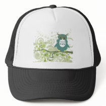 Owl ~ Owl Sitting On Tree Branch Hats