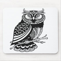 Owl pattern mousepad