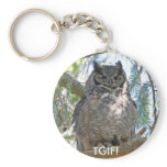 Owl Picture of Great Horned Owl keychains