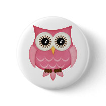 Owl Pin back buttons, Backpack or Hat Pins