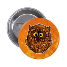 owl pinback buttons