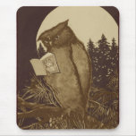 Owl  Reading by Moonlight Mouse Pads