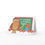 Owl teacher note card